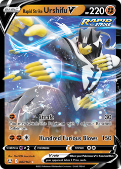 Rapid Strike Urshifu V Holofoil - Battle Styles #87 (Near Mint)