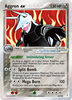 Aggron ex Holofoil - Crystal Guardians #89 (Heavily Played)