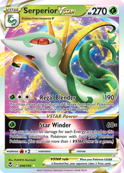 Serperior VSTAR Holofoil - Silver Tempest #8 (Near Mint)