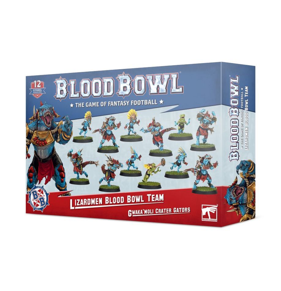 Warhammer Lizardmen Blood Bowl Team Gwaka'Moli Crater Gators