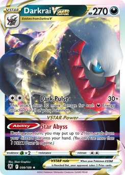 Darkrai VSTAR Holofoil - Astral Radiance #99 (Near Mint)