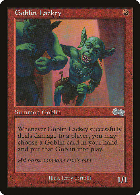 Goblin Lackey - Urza's Saga #190 (Lightly Played)
