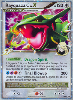 Rayquaza C LV.X Holofoil - DP Black Star Promos #DP47 (Damaged)