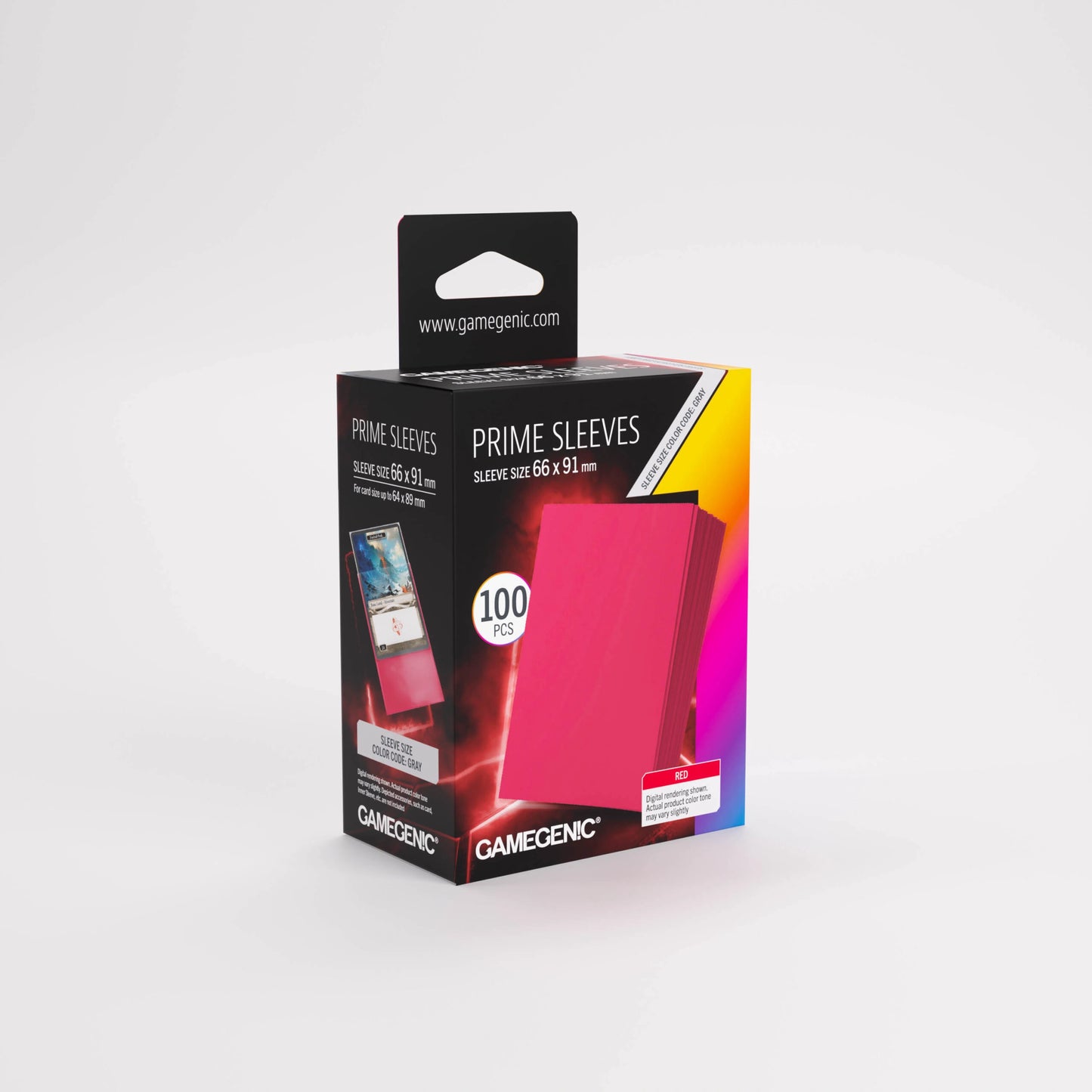 Gamegenic Prime Sleeves Red 66x91 100pc