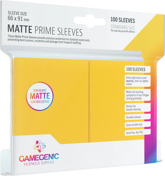 Gamegenic Matte Prime Yellow Card Sleeves (100ct)