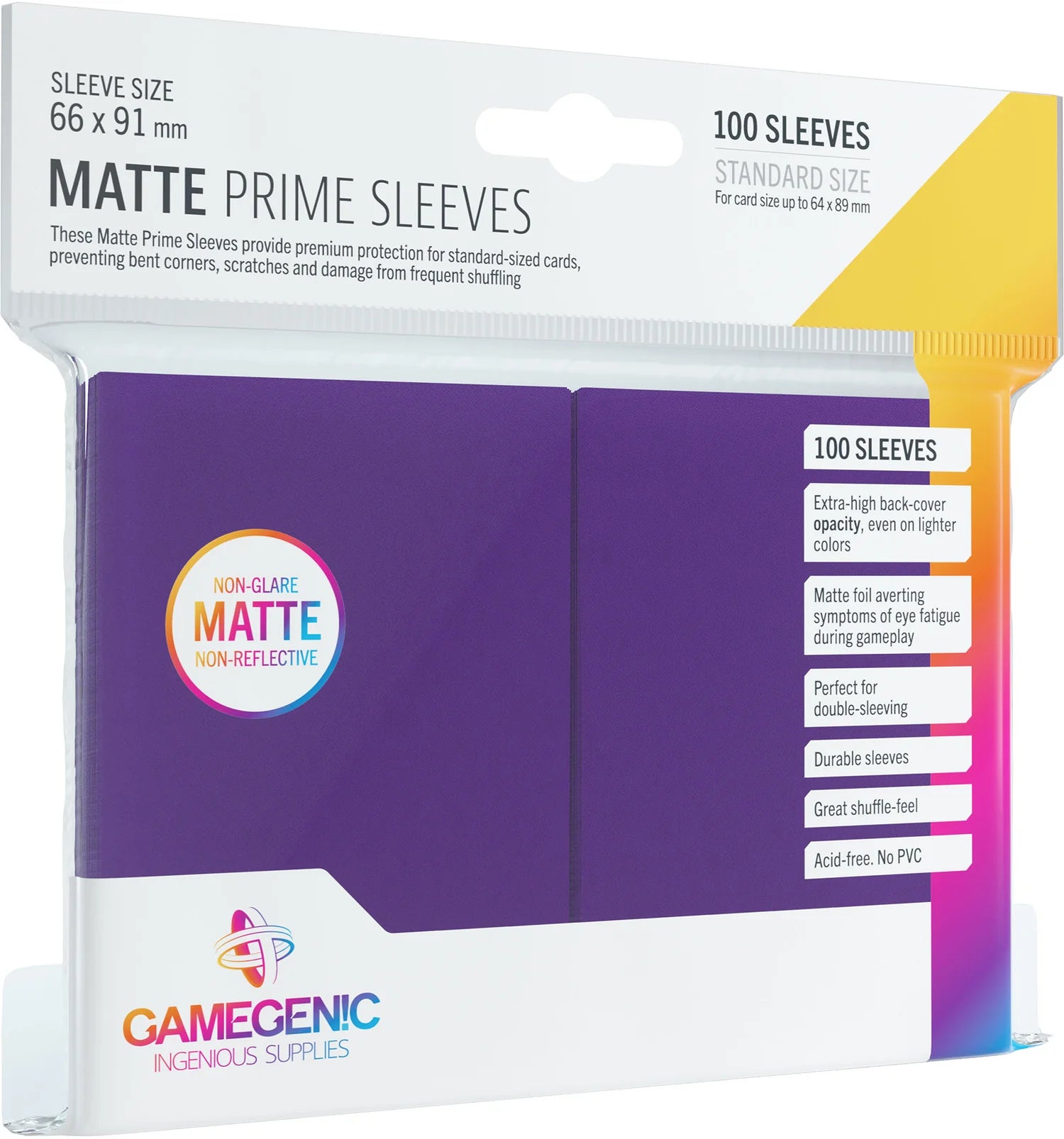 Gamegenic Prime Purple Card Sleeves (100ct)