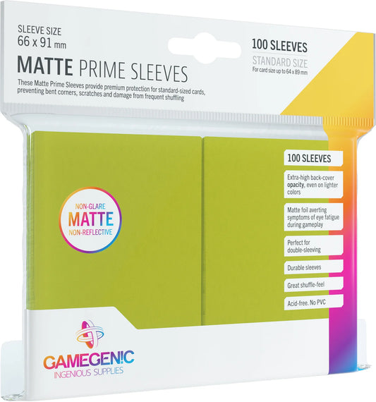 Gamegenic Matte Prime Lime Card Sleeves (100ct)