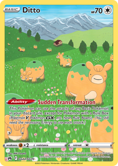 Ditto Holofoil - Crown Zenith Galarian Gallery #GG22 (Near Mint)