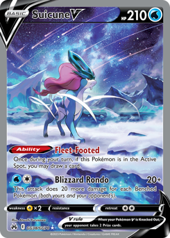 Suicune V Holofoil - Crown Zenith Galarian Gallery #GG38 (Near Mint)