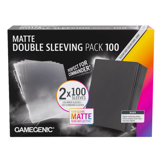 Gamegenic Matte Double Sleeving Pack 100 - Matte Black