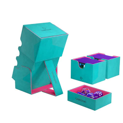 Gamegenic Stronghold 200+ XL Convertible Teal/Pink Deck Box