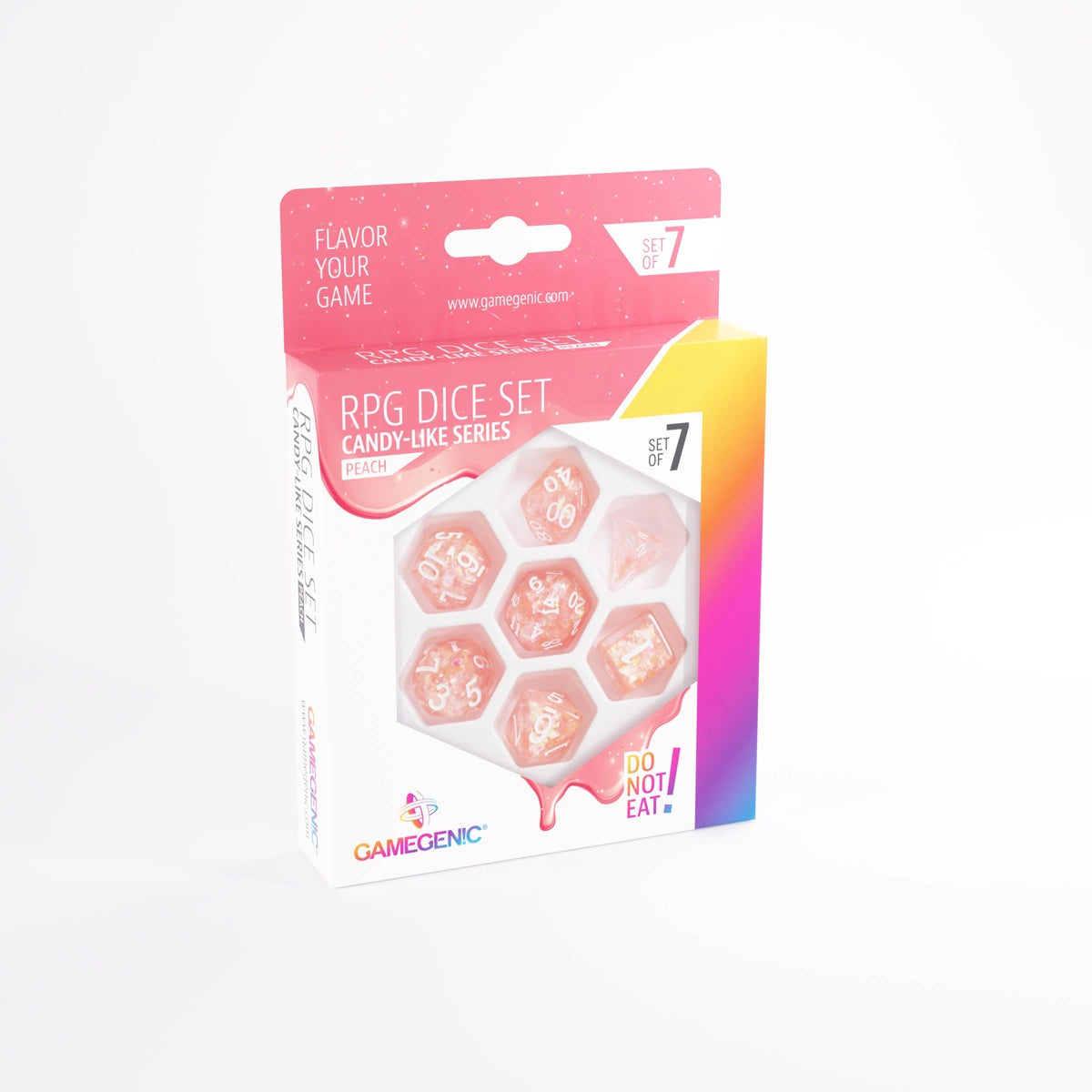Gamegenic Candy Like Series - Peach RPG Dice Set (7ct)
