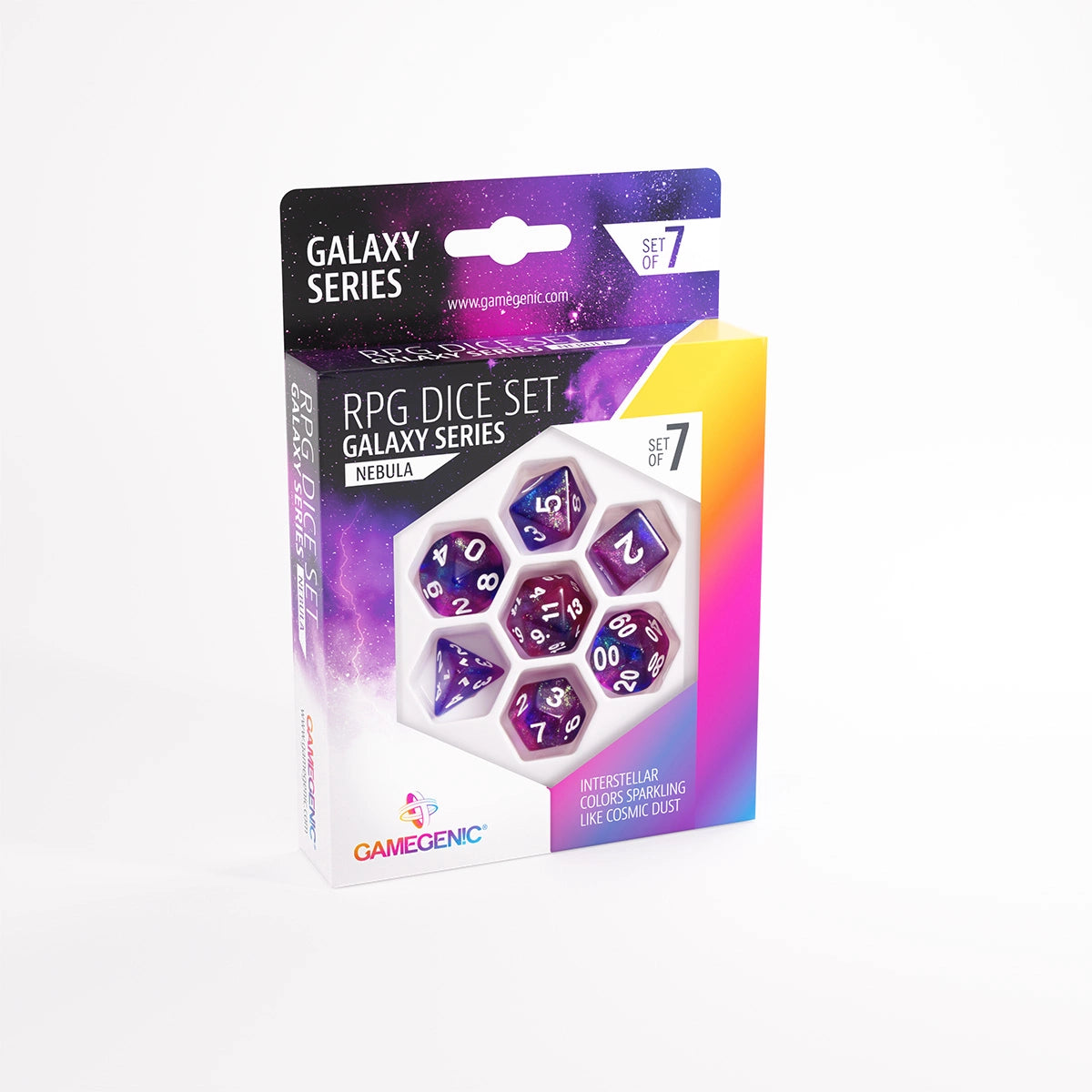 Gamegenic Galaxy Series Nebula RPG Dice Set (7ct)