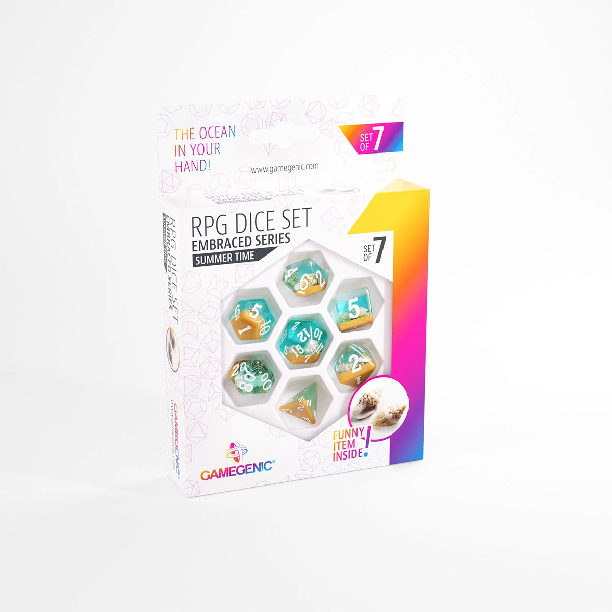 Gamegenic Embraced Series Summer Time RPG Dice Set (7ct)