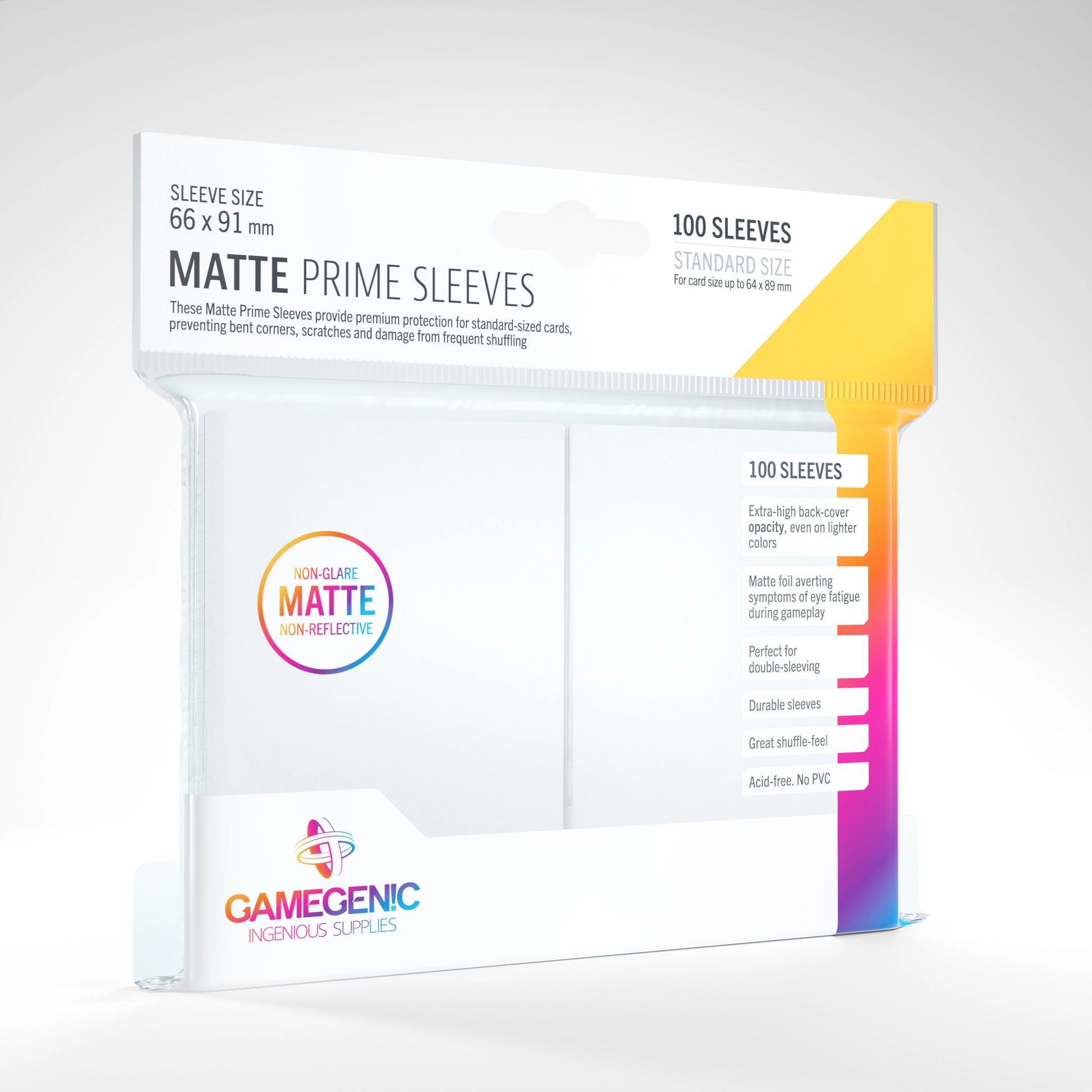 Gamegenic Matte Prime White Card Sleeves (100ct)