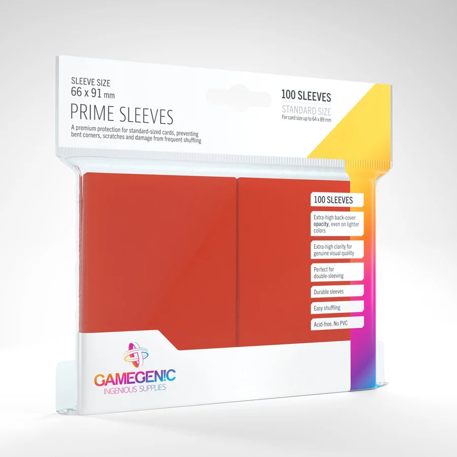 Gamegenic Prime Red Card Sleeves (100ct)