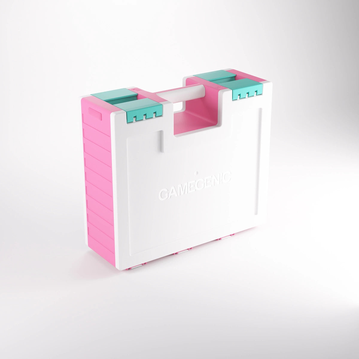 Gamegenic Game Castle Pink/White/Teal Deck Box