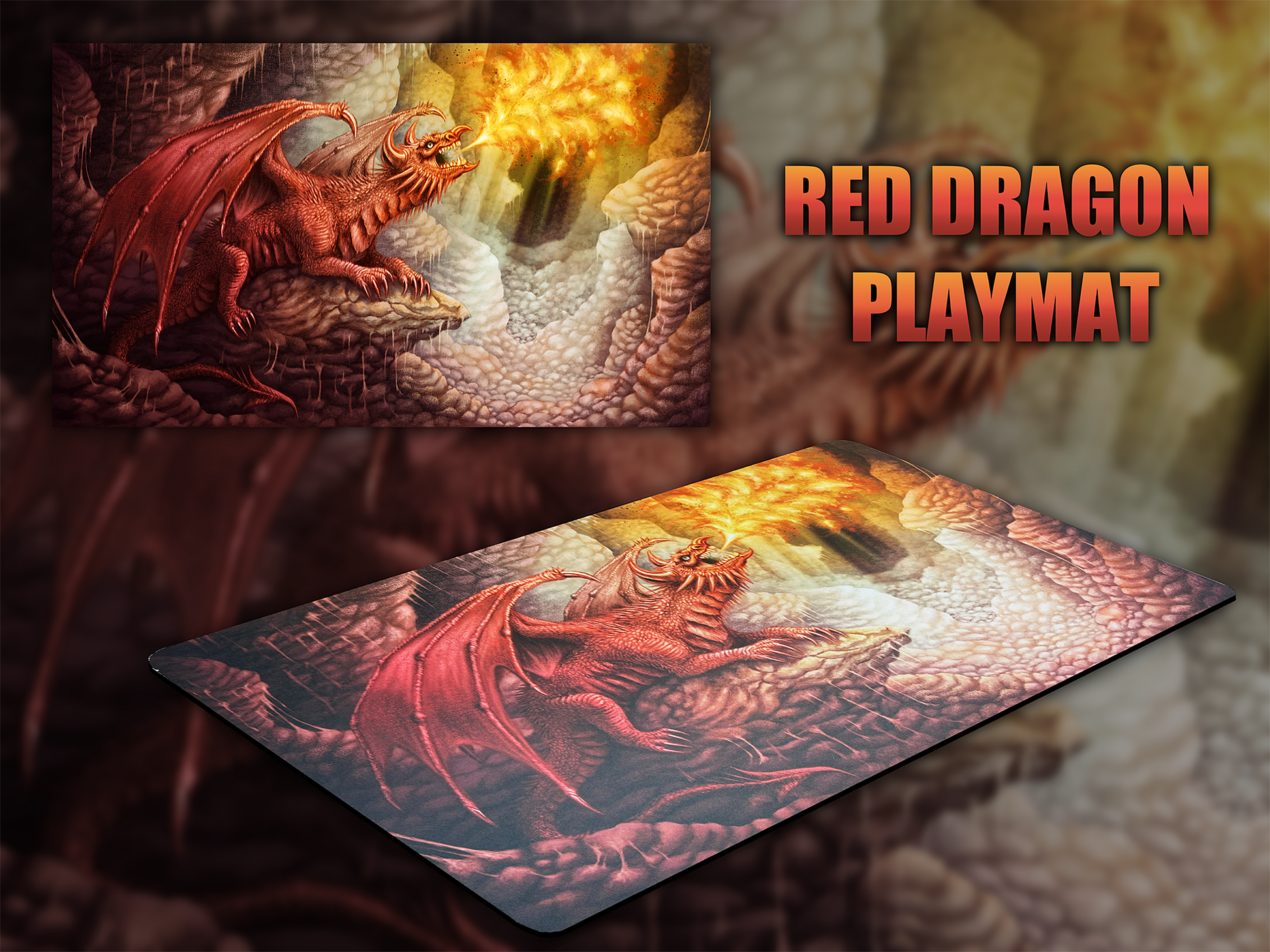 Red Dragon TCG Playmat 24x14