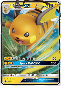 Raichu-GX Holofoil - SM Black Star Promos #SM213 (Near Mint)