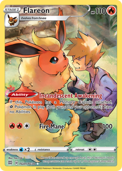 Flareon Holofoil - Brilliant Stars Trainer Gallery #TG01 (Near Mint)