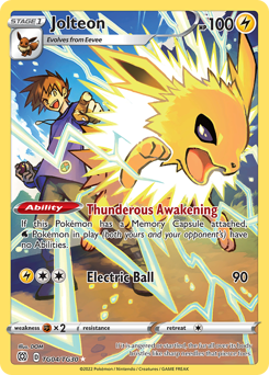 Jolteon Holofoil - Brilliant Stars Trainer Gallery #TG04 (Near Mint)