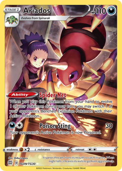 Ariados Holofoil - Brilliant Stars Trainer Gallery #TG09 (Near Mint)