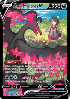 Galarian Moltres V Holofoil - Astral Radiance Trainer Gallery #TG20 (Near Mint)