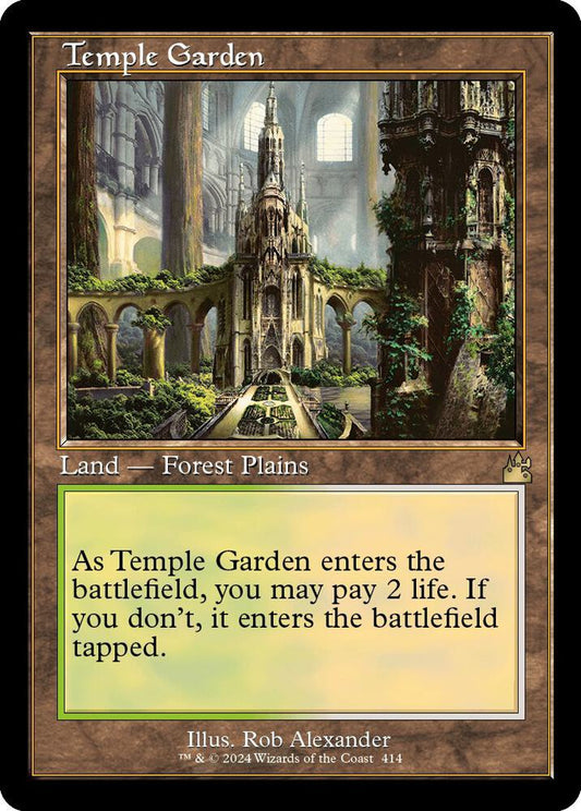Temple Garden (Retro Frame) - Ravnica Remastered #414 (Lightly Played)