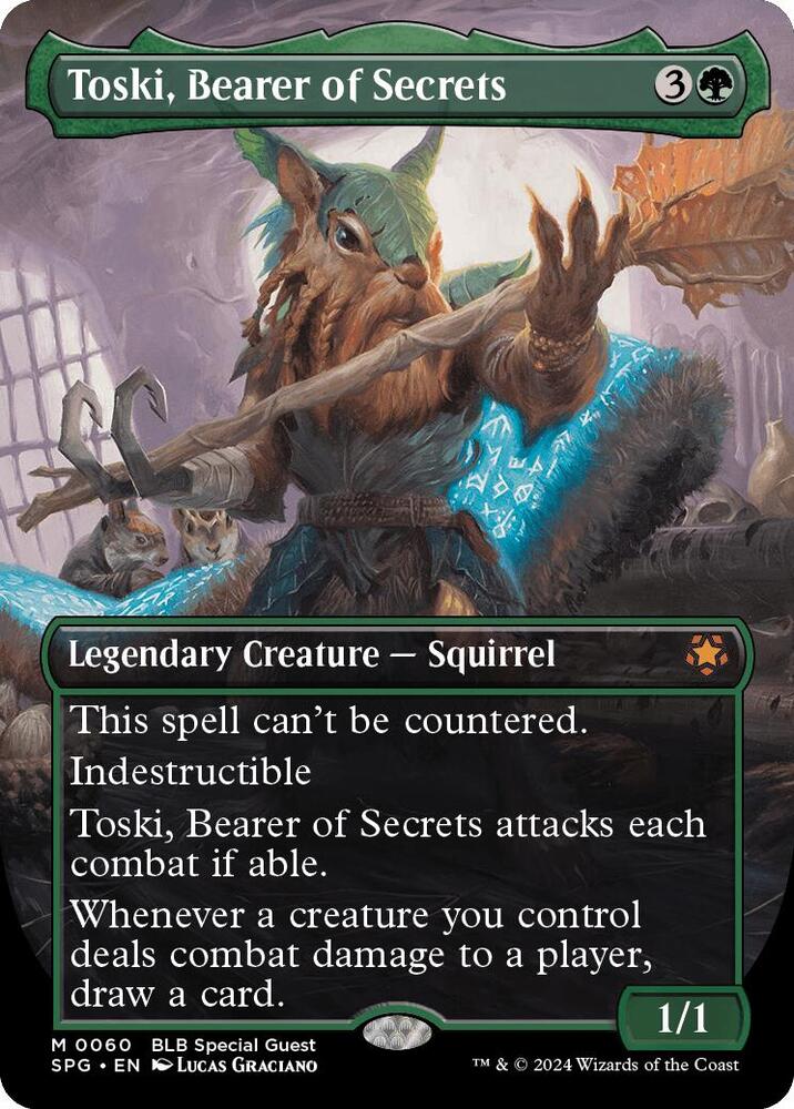 Toski, Bearer of Secrets (Borderless) - Special Guests #60 (Lightly Played)