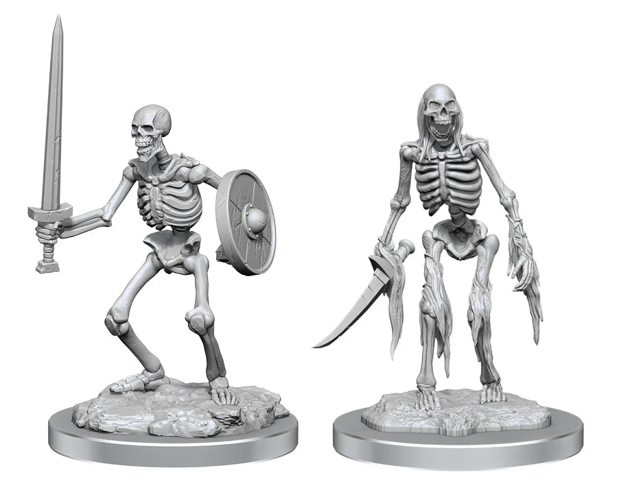 WizKids Deep Cuts Miniatures Unpainted Minis Wave 18 Skeletons