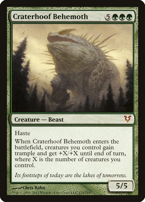 Craterhoof Behemoth - Avacyn Restored #172 (Lightly Played)