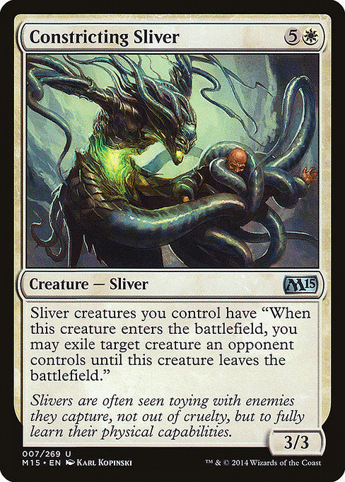 Constricting Sliver - Magic 2015 (M15) #7 (Lightly Played Foil)