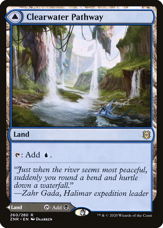 Clearwater Pathway // Murkwater Pathway - Zendikar Rising #260 (Lightly Played Foil)