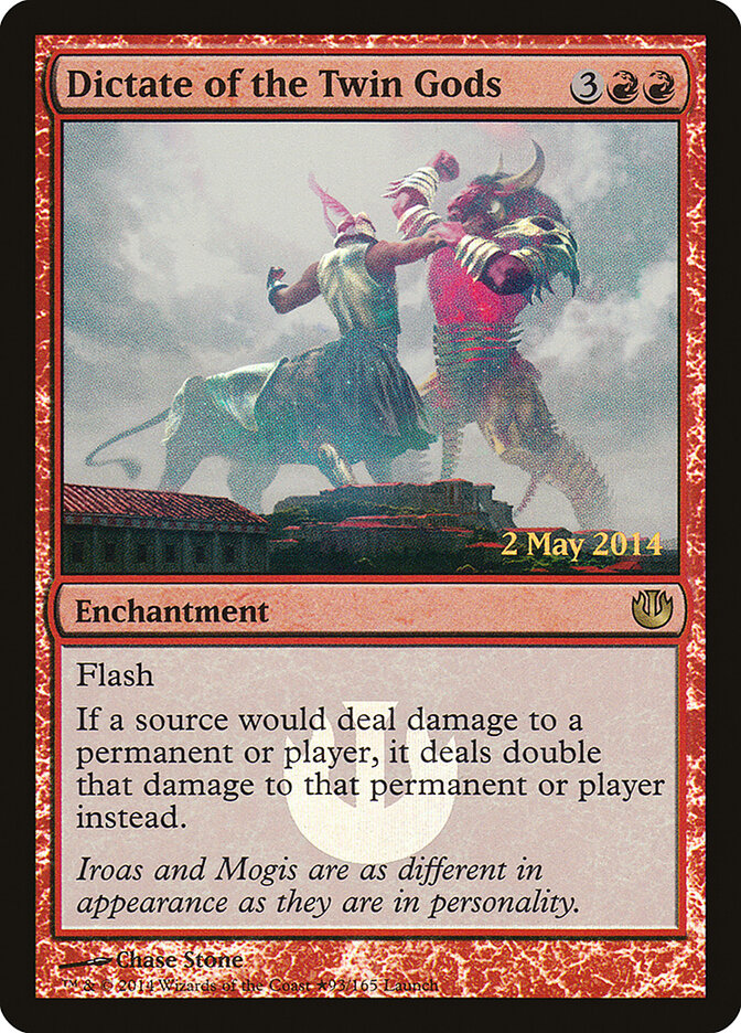 Dictate of the Twin Gods - Journey into Nyx Promos #93★ (Lightly Played Foil)