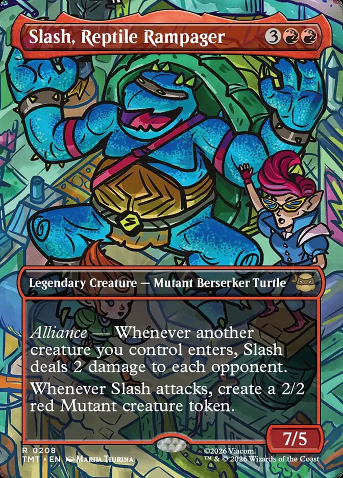Slash, Reptile Rampager - Teenage Mutant Ninja Turtles #208 (Lightly Played)