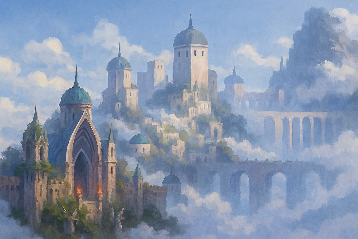 City in the Clouds TCG Playmat 24x14