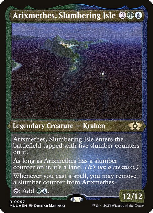 Arixmethes, Slumbering Isle - Multiverse Legends #97 (Near Mint Etched)