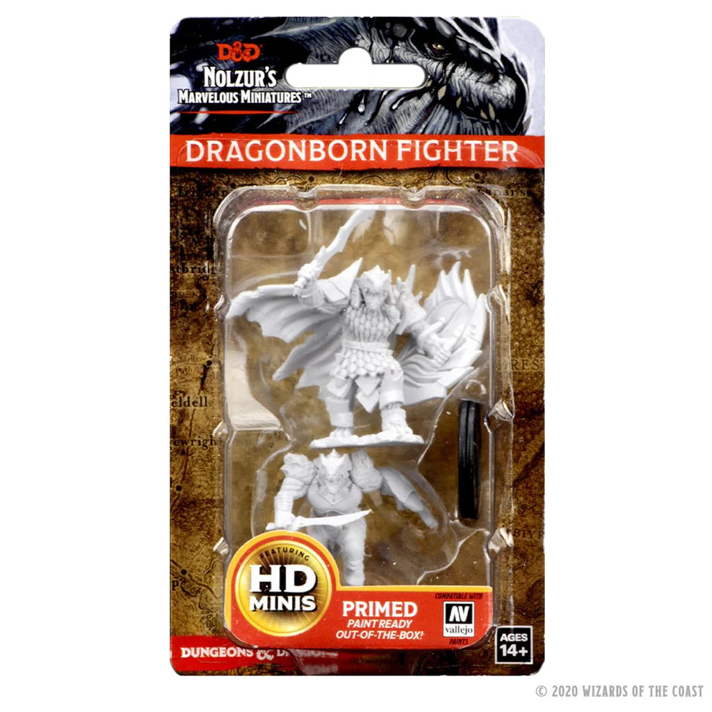 D&D Nolzur's Marvelous Miniatures: Unpainted Minis- Wave 4- Dragonborn Male Fighter