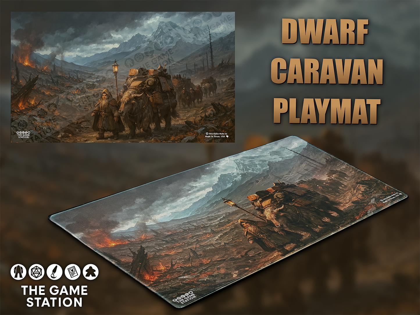 Dwarf Caravan TCG Playmat 24x14