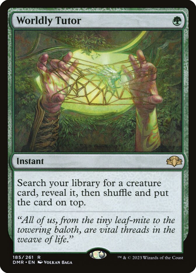 Worldly Tutor - Dominaria Remastered #185 (Lightly Played)