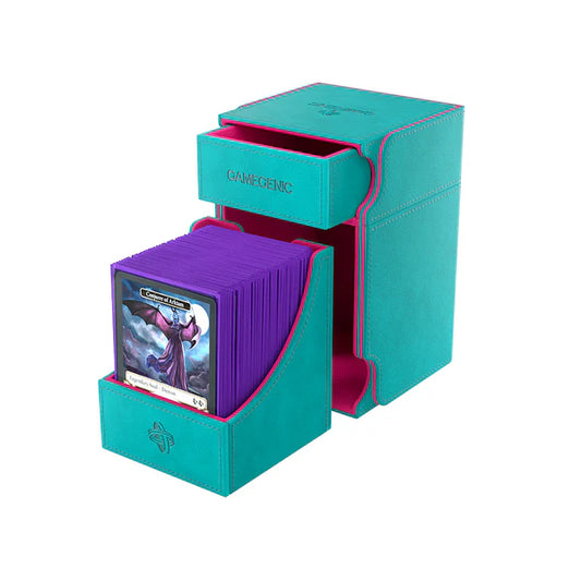 Gamegenic Watchtower 100+ XL Convertible Exclusive Teal/Pink Deck Box