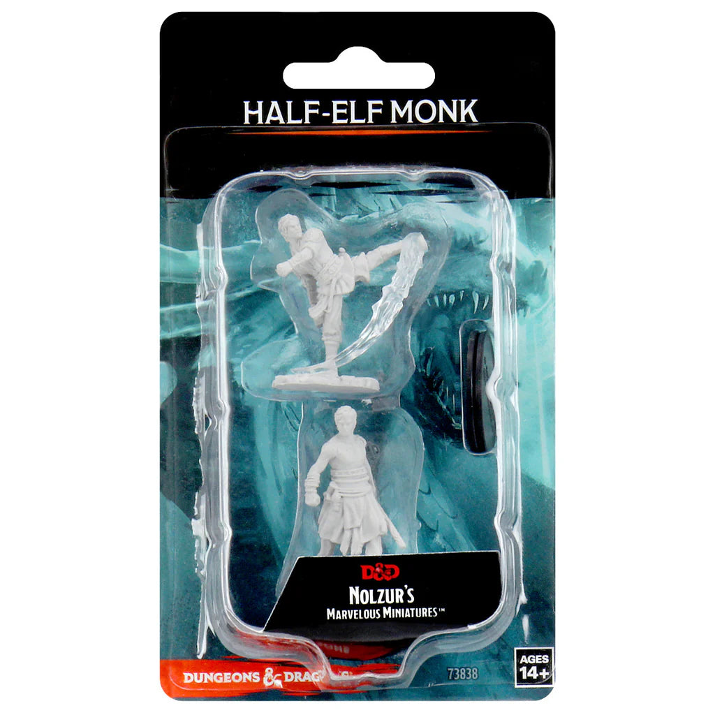 D&D Nolzur's Marvelous Miniatures: Unpainted Minis- Wave 10- Male Half-Elf Monk