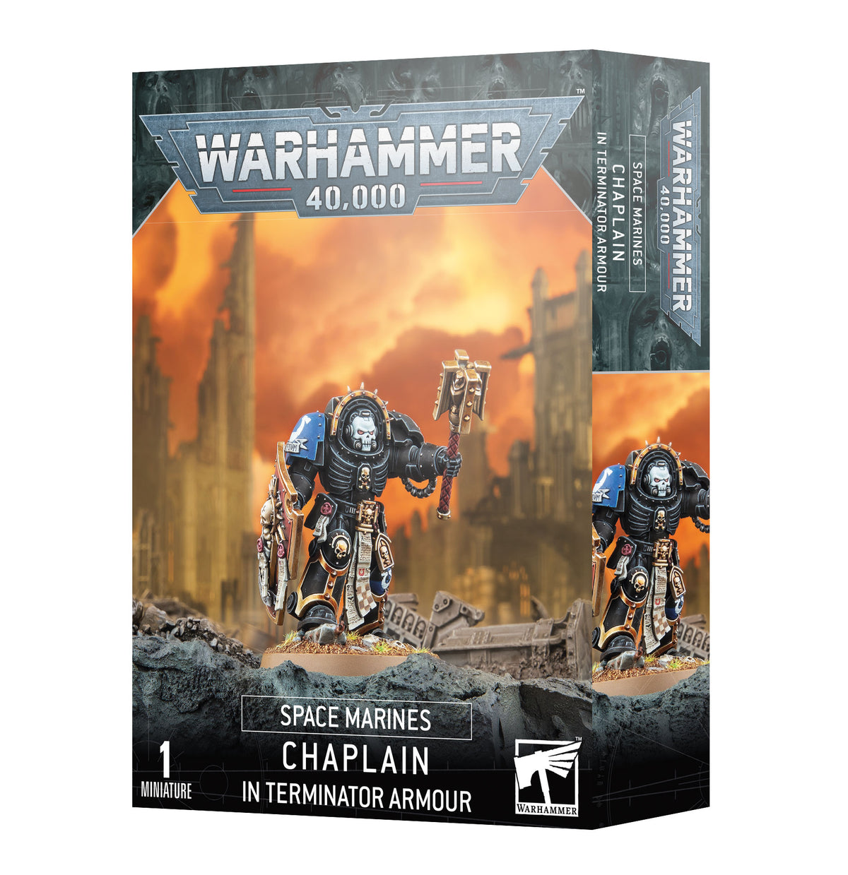 Warhammer 40,000- space marines- chaplain in terminator armor