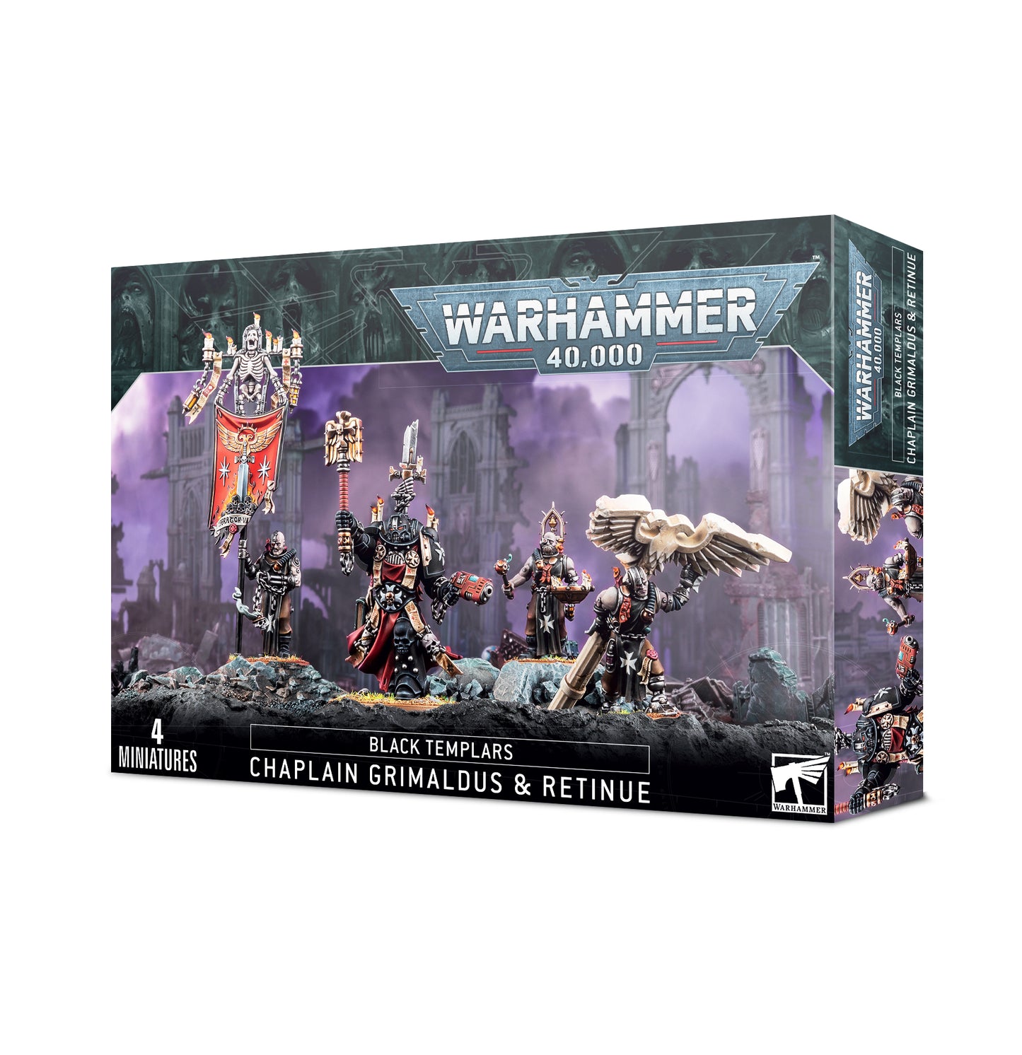 Warhammer 40,000 Black Templars Chaplain Grimaldus & Retinue