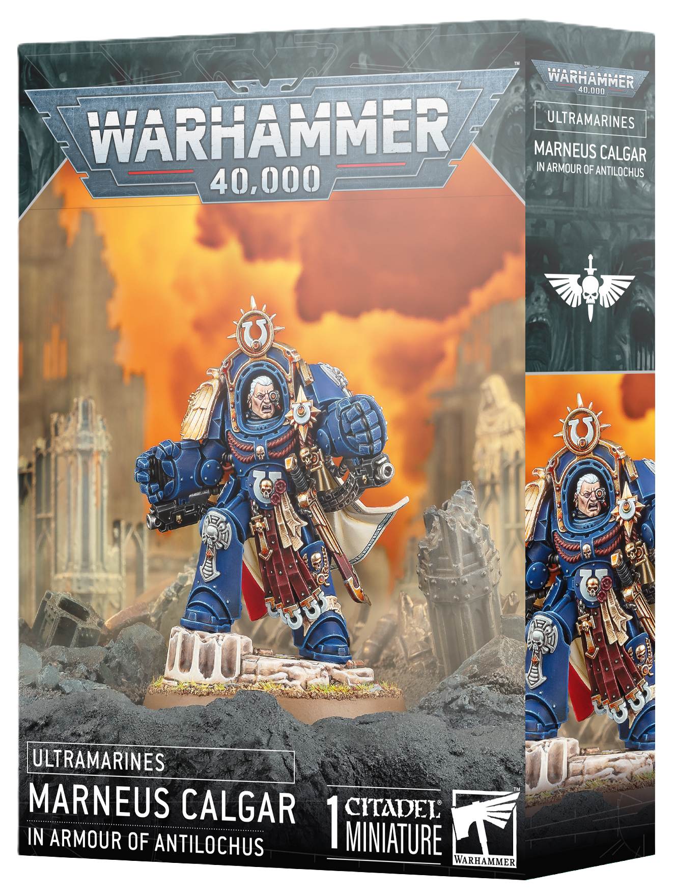 Warhammer 40,000 Ultramarines Marneus Calgar in Armour of Antilochus