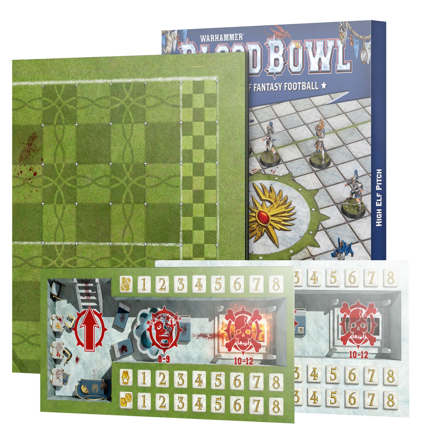 Blood Bowl High Elf Double-Sided Pitch and Dugouts