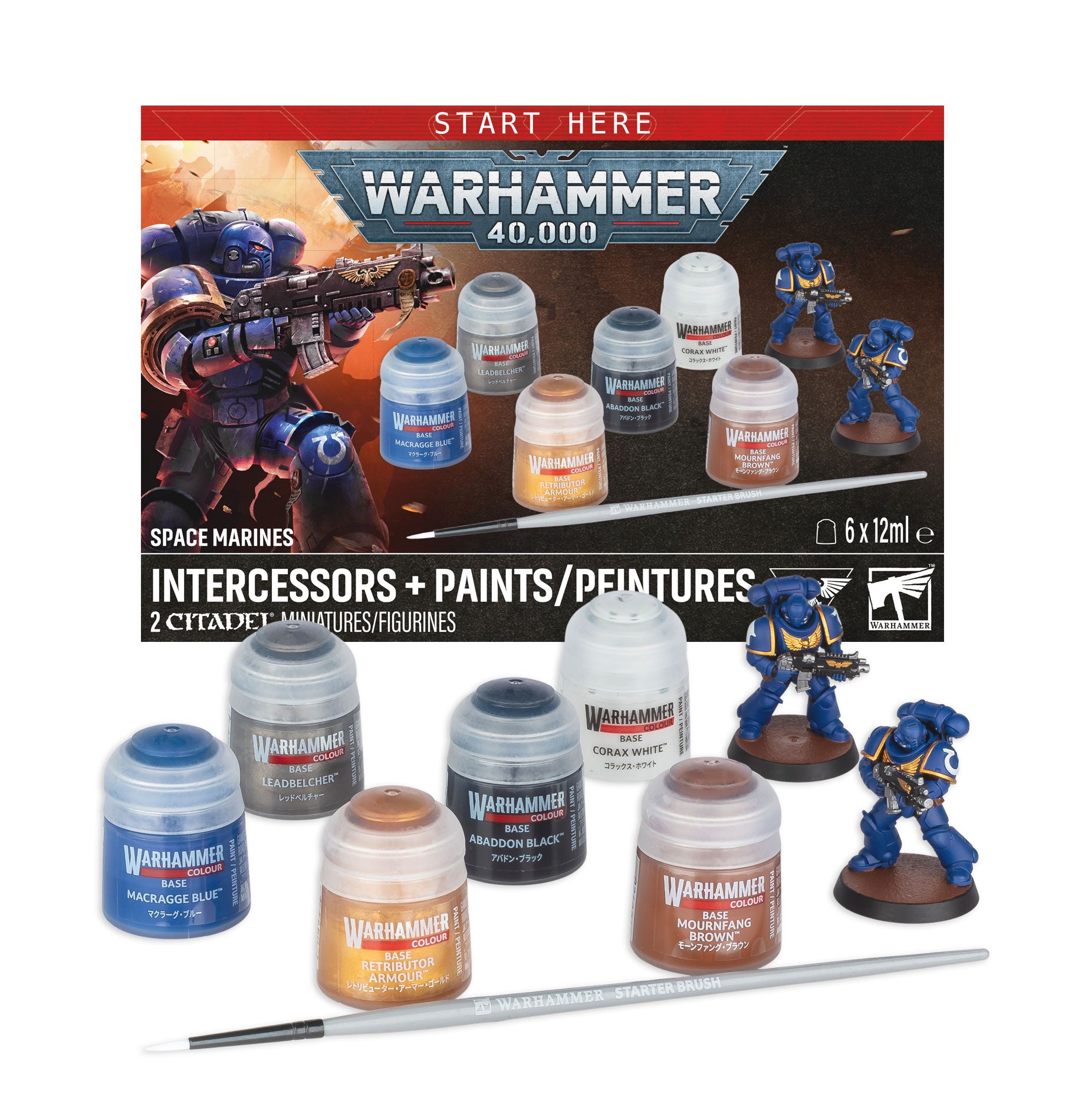 Warhammer 40,000: Space Marines- intersessors+paints