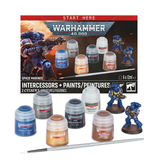Warhammer 40,000: Space Marines- intersessors+paints