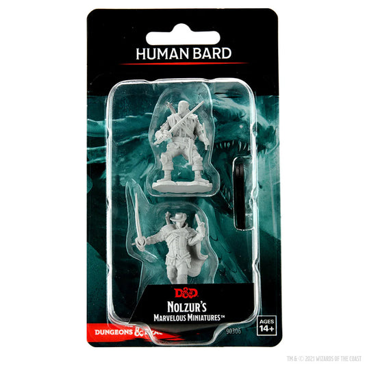 WizKids Dungeons & Dragons Nolzur's Marvelous Miniatures Unpainted Minis Wave 15 Human Bard Male