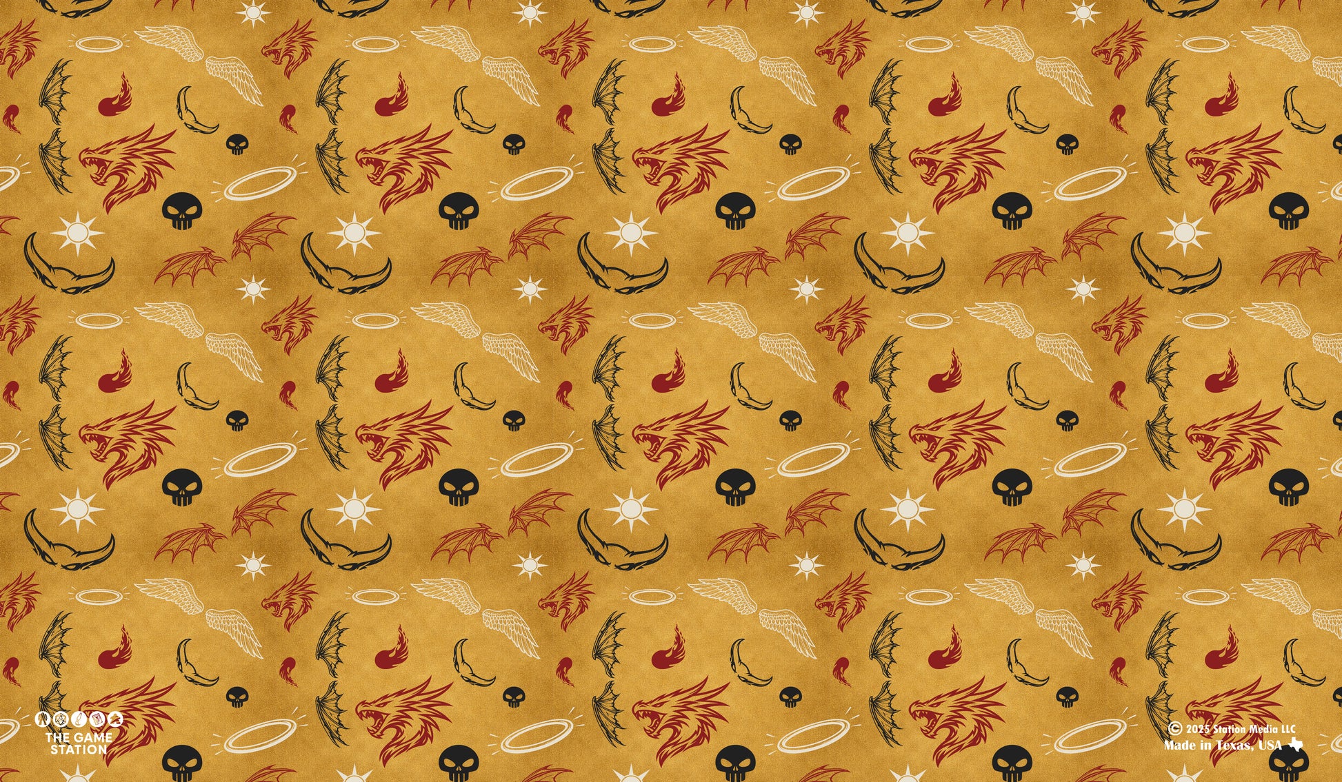 Angels & Dragons & Daemons Oh My! Pattern TCG Playmat 24x14